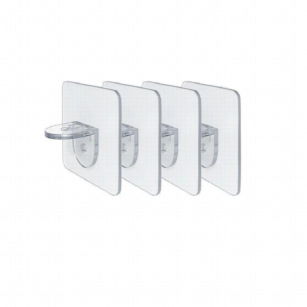 4/8Pcs Adhesive Shelf Support Pegs Drill Nail Instead Holders Closet Cabinet Shelf Support Clips Wall Hangers Wall Hooks 885667224156