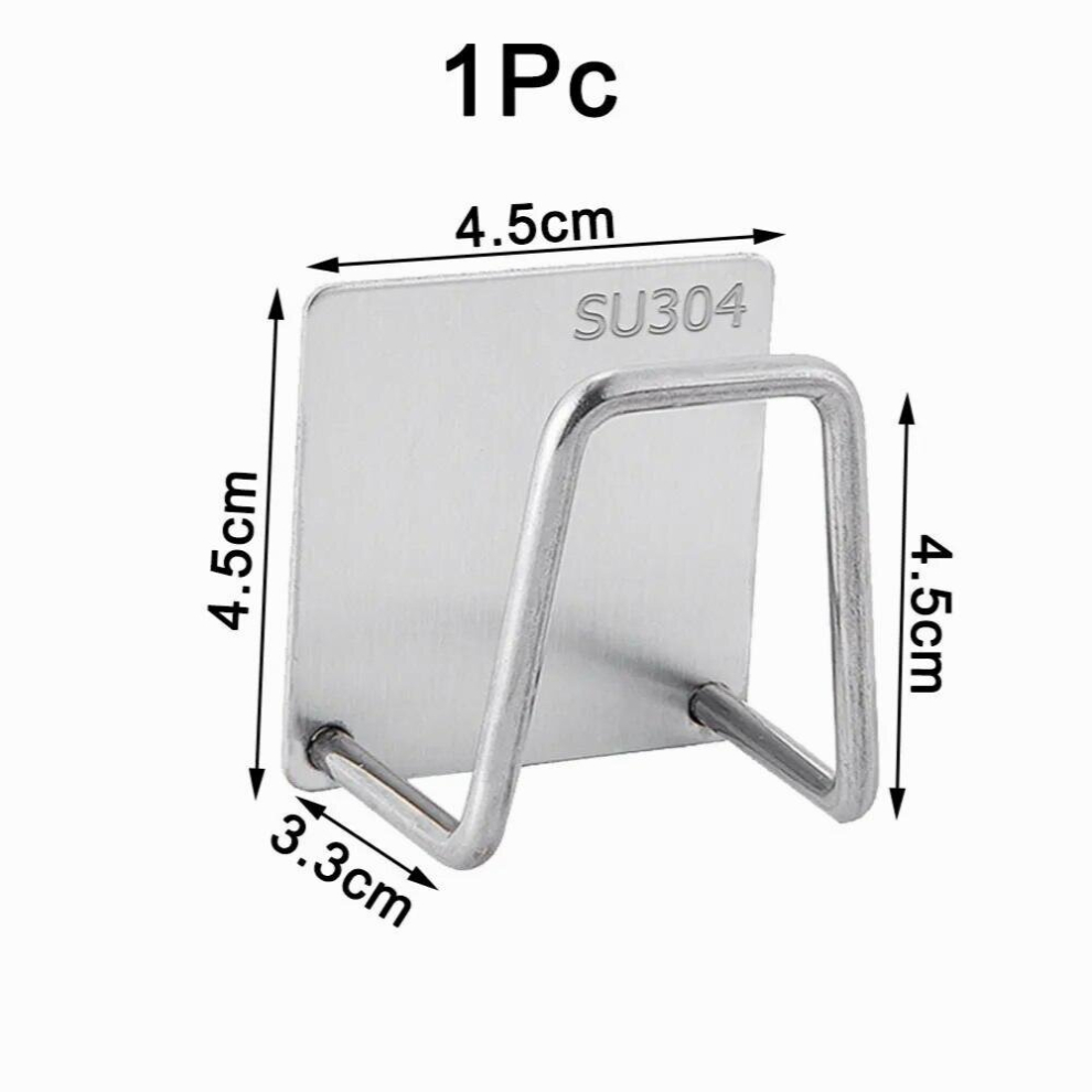 Kitchen Sponges Holder Self Adhesive Sink Sponges Drain Drying Rack 304 Stainless Steel Storage Holder Kitchen Sink Accessories 885667226563