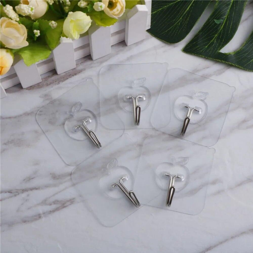 5 PCS Strong Transparent Suction Cup Sucker Wall Hooks Hanger Wall Storage Hangers Mutfak Kitchen Holder Bathroom Accessories-image-OPC-PCS6T2Q-NEW