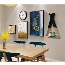 Baby Wooden Wall Shelf Hanging Organizer Triangle for Bedroom Art Home Study