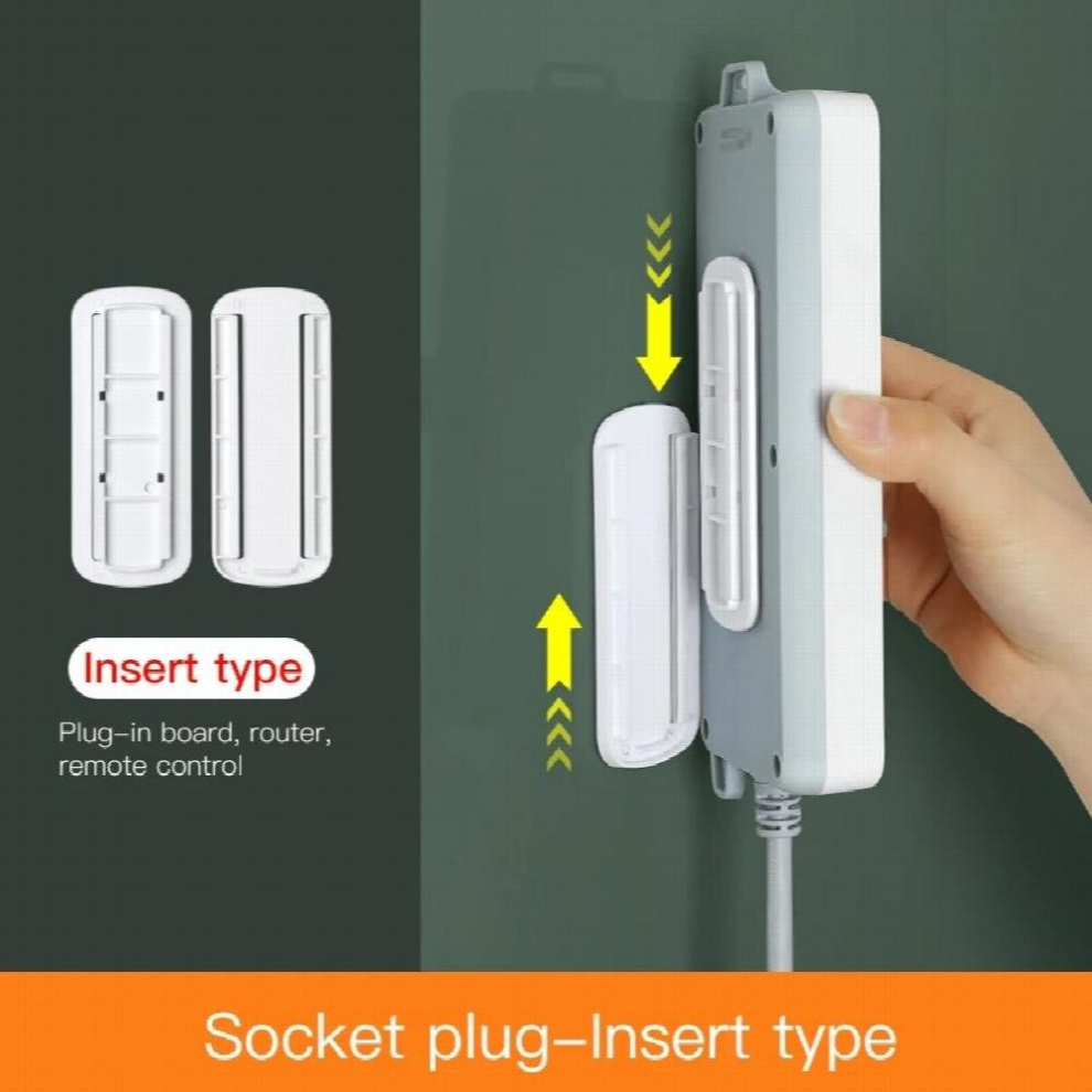 Wall-Mounted Sticker Punch-Free Plug Fixer Home Self-Adhesive Socket Fixer Cable Wire Organizer Seamless Power Strip Holder 885667227867