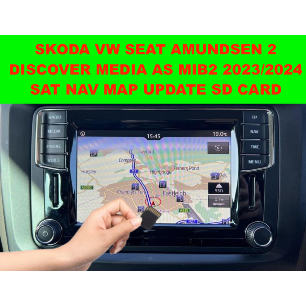 SKODA AMUNDSEN 2 DISCOVER MEDIA AS MIB2 2023 Replacement SAT NAV MAP SD