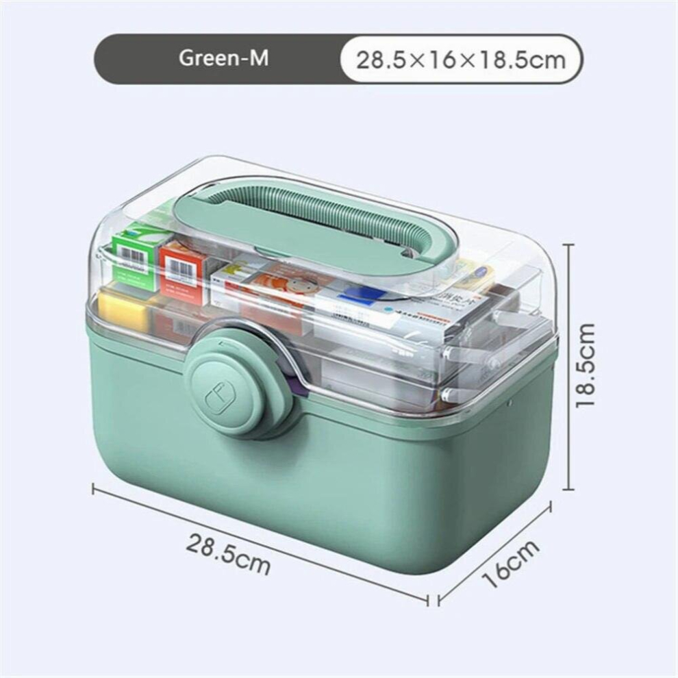 Multicoloured 3 Layers Large Capacity Family Medicine Organizer Box Portable First Aid Kit Medicine Storage Container Family Emergency Kit Box