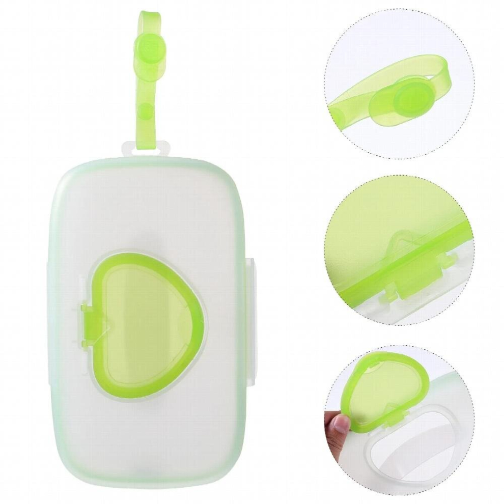 Wipes Wet Wipe Box Dispenser Baby Case Tissue Travel Holder Container Portable Pouch Storage Stroller Reusable Diaper Refillable Green