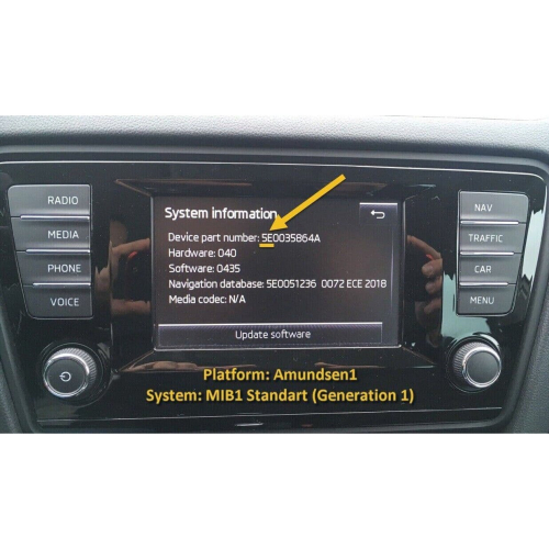 SKODA AMUNDSEN MEDIA MIB1 AT SAT NAV SD CARD NAVIGATION MAP UPDATE 2
