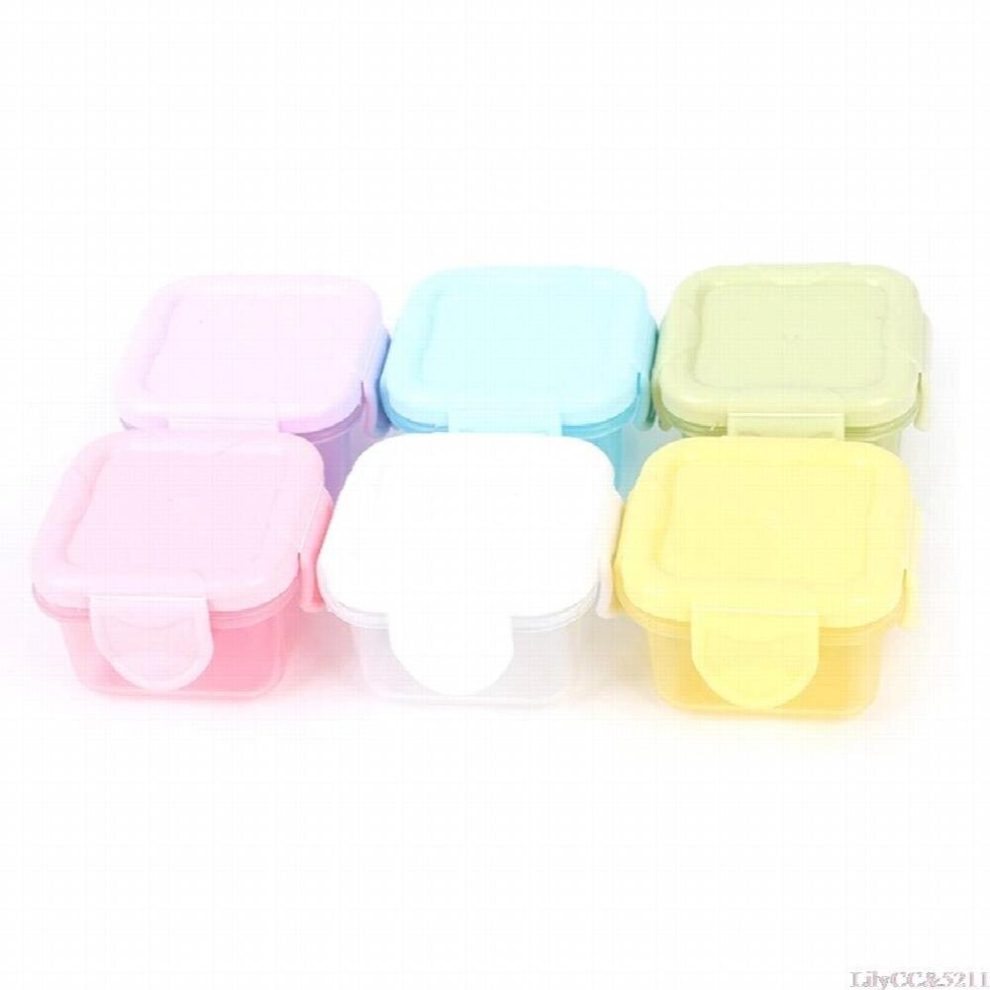 Mini Food-grade Thickened Sealed Fresh Box 60ml Portable Baby Food Storage Freezer Containers Jam Dispenser Box 5Pcs/Set