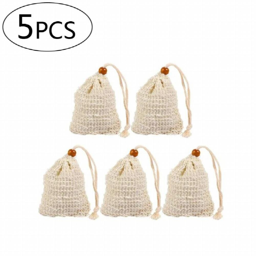 5/10/20 Pack Natural Sisal Soap Bag Exfoliating Soap Saver Pouch Holder Soap Bar Sisal Soap Bag Shower Bath Sisal SoAP Bag