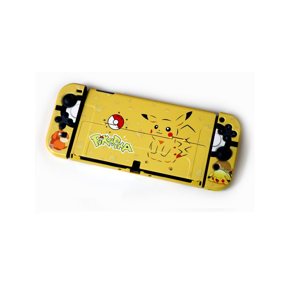 (Oz-006 Pikachu) Switch Oled Colorful Hard Shell Openable Bracket Yellow 4754135884863