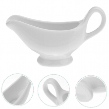 Gravy Sauce Boat Pitcher Creamer Ceramic Porcelain Dish Dishes Jug Bowl Whiteserving Bowls Minisoy Coffee Dippingseasoning