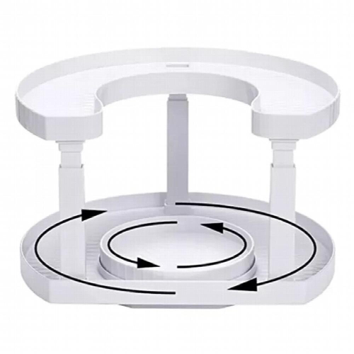 Spice Spinner Kitchen Rotating Seasoning Rack Double Layer Adjustable ...