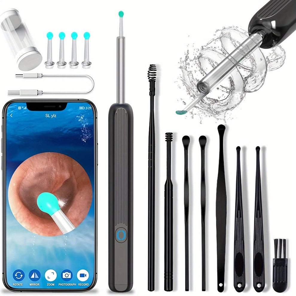 Misscc (Black) Earwax Removal Tool With 8Pcs Ear Digging Tools