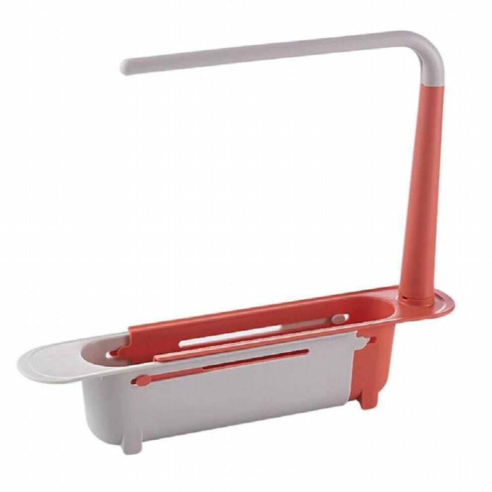 Net Red Telescopic Sink Shelf Kitchen Sinks Organizer Soap Towel Sponge Holder Drain Rack Storage Basket Gadgets Accessories 885667295866