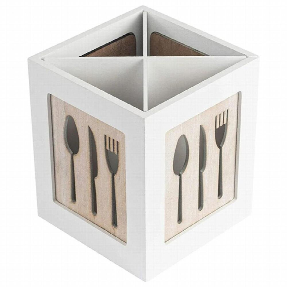 Wooden Utensils Holder Cutlery Kitchen Flatware Cutlery Storage Flatware Caddy Spoons Forks Knifes Chopsticks Organizer-image-OPC-PCS7HKD-NEW