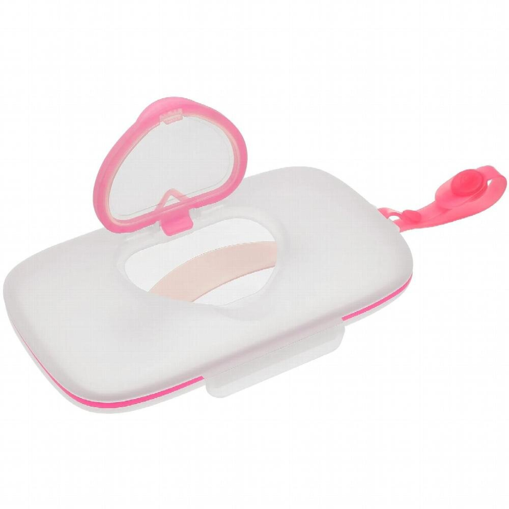 Wipes Dispenser Wet Wipe Baby Travel Case Holder Box Go Refillable Containerportable The Decorative Storage Stroller Pouch Pink