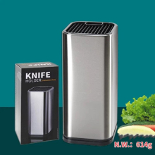 Holder High 8 Inch 430 Stainless Steel Storage Box Kitchen Knives Scissors Stand Holder Box Block Tool