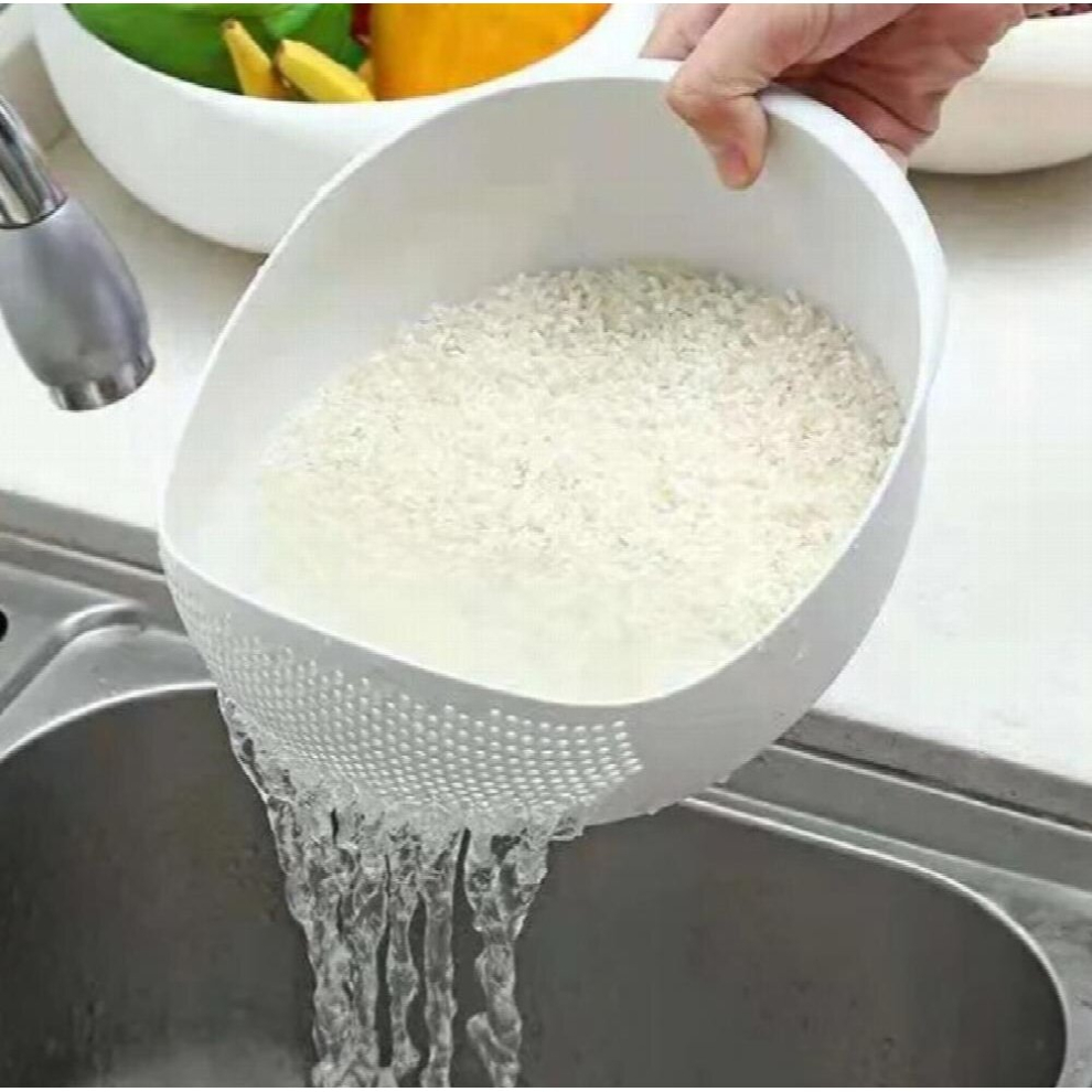 Wonderlife Colander Rice Bowl Drain Basket Fruit Bowl Washing Drain Basket with Handle Washing Basket Home Kitchen Organizer-image-OPC-PCS7K95-NEW