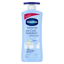 Vaseline Intensive Care Ice Cool Hydration Body Lotion Moisturiser For Soft Shiny Skin White 400m
