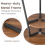 Costway 2-Tier Round Bedside Table Wooden Sofa End w/Storage Shelf Accent Table 8