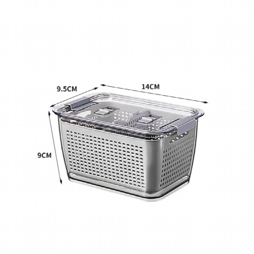 Refrigerator Food Produce Saver Storage Containers With Lid Fridge Fresh Vegetable Colander Storage Box Kitchen Organization-image-OPC-PCS7QW9-NEW