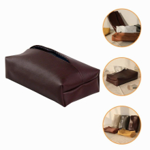 Tissue Napkincase Box Container Paper Cubes Holder Rustic Cover Rectangular Retro Flat Facial Storage Face Dispenser Pu