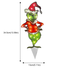 (A) Christmas LED Light UP Grinch Figure Decor Yard Garden Outdoor Xmas Ornaments