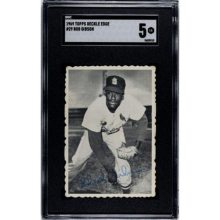 RDB Holdings & Consulting CTBL-037532 Bob Gibson 1969 Topps Deckle Edge Baseball Card - No.29 SGC Graded 5 EX Centered & St. Louis Cardinals
