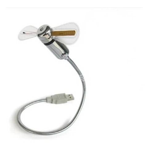Mini USB Fan Portable Gadgets Flexible Gooseneck LED Clock Laptop Notebook Real Time Display Durable Adjustable