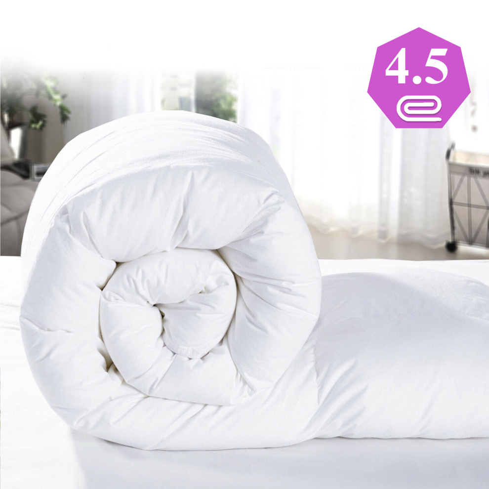 (Single Duvet Tog, 4.5 Tog) Down Duvets & Quilts Tog Winter Warm Soft & Comfortable Luxurious Sleep Single Double King Super King Size Quilt Hypoaller