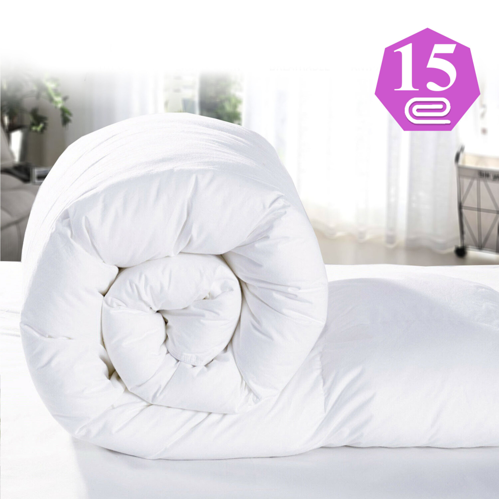 (Super King Duvet Tog, 15 Tog) Down Duvets & Quilts Tog Winter Warm Soft & Comfortable Luxurious Sleep Single Double King Super King Size Quilt Hypoal