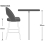 Chelsea Velvet Charcoal Kitchen Bar Stool 3