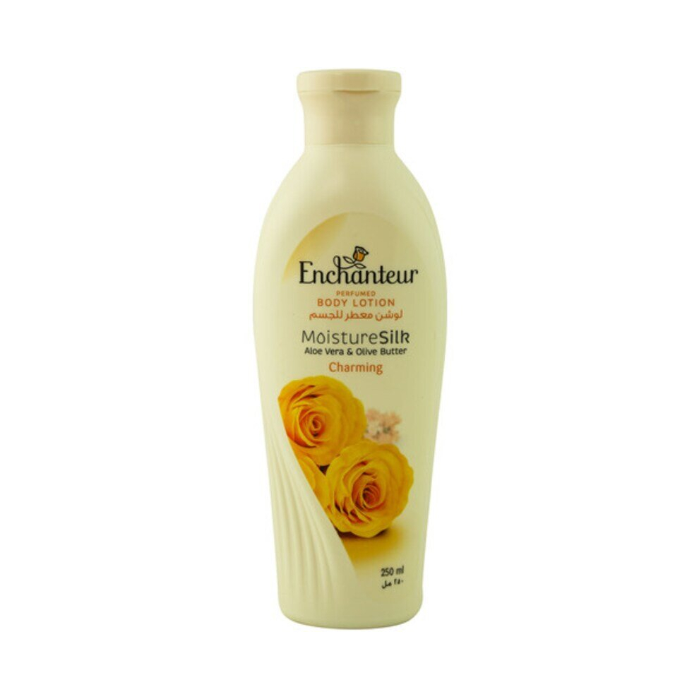 Enchanteur Soothing  Moisture Silk Charming Perfumed Body Lotion White For All Skin Types  250ml