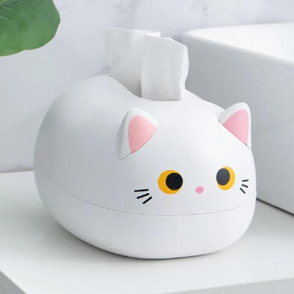 Cat Shape Tissue Box Nordic Cat Shape Paper Storage Round Container Rack Cartoon Living Room Creative Home-image-OPC-PCS8759-NEW