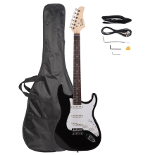 Glarry GST 6-String Electric Guitar with Rosewood Fingerboard - Basswood Body, Tremolo, Includes Bag, Strap, Pick, Cord, Whammy Bar & Wrench