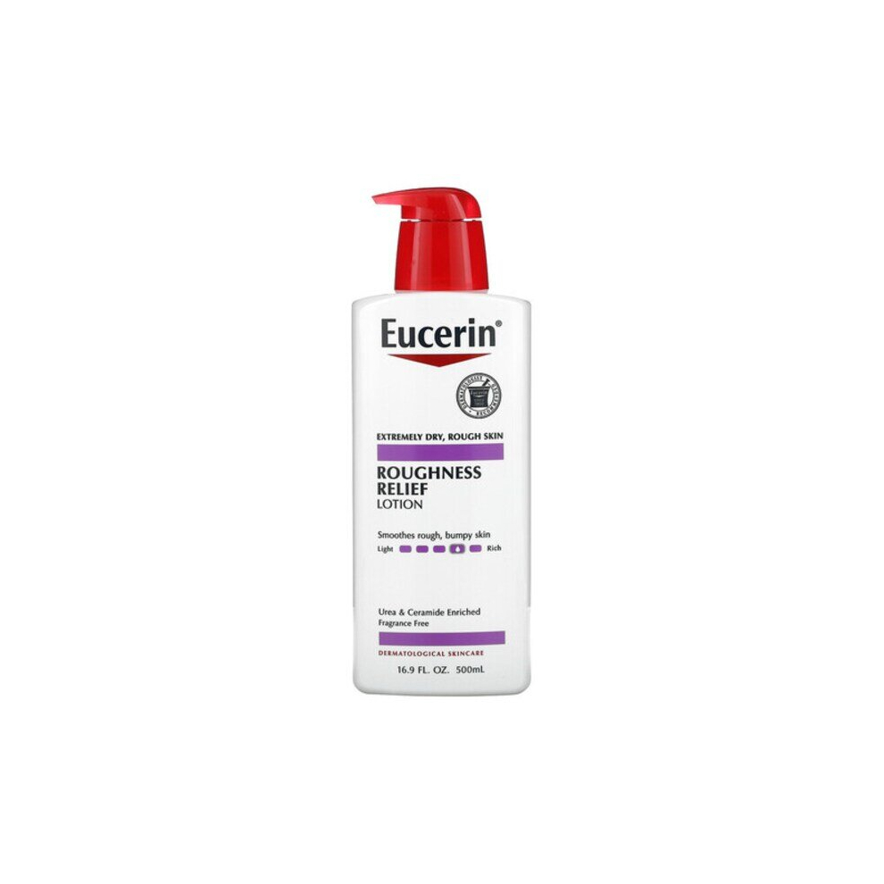 Eucerin, Roughness Relief Lotion, Fragrance Free,Moisturiser for Soft Smooth Skin 16.9 fl oz (500 ml)