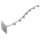 10X Wall Mount Waved Waterfall Hanger Rack 7 Beads Garment Display Hooks 2