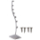 10X Wall Mount Waved Waterfall Hanger Rack 7 Beads Garment Display Hooks 7