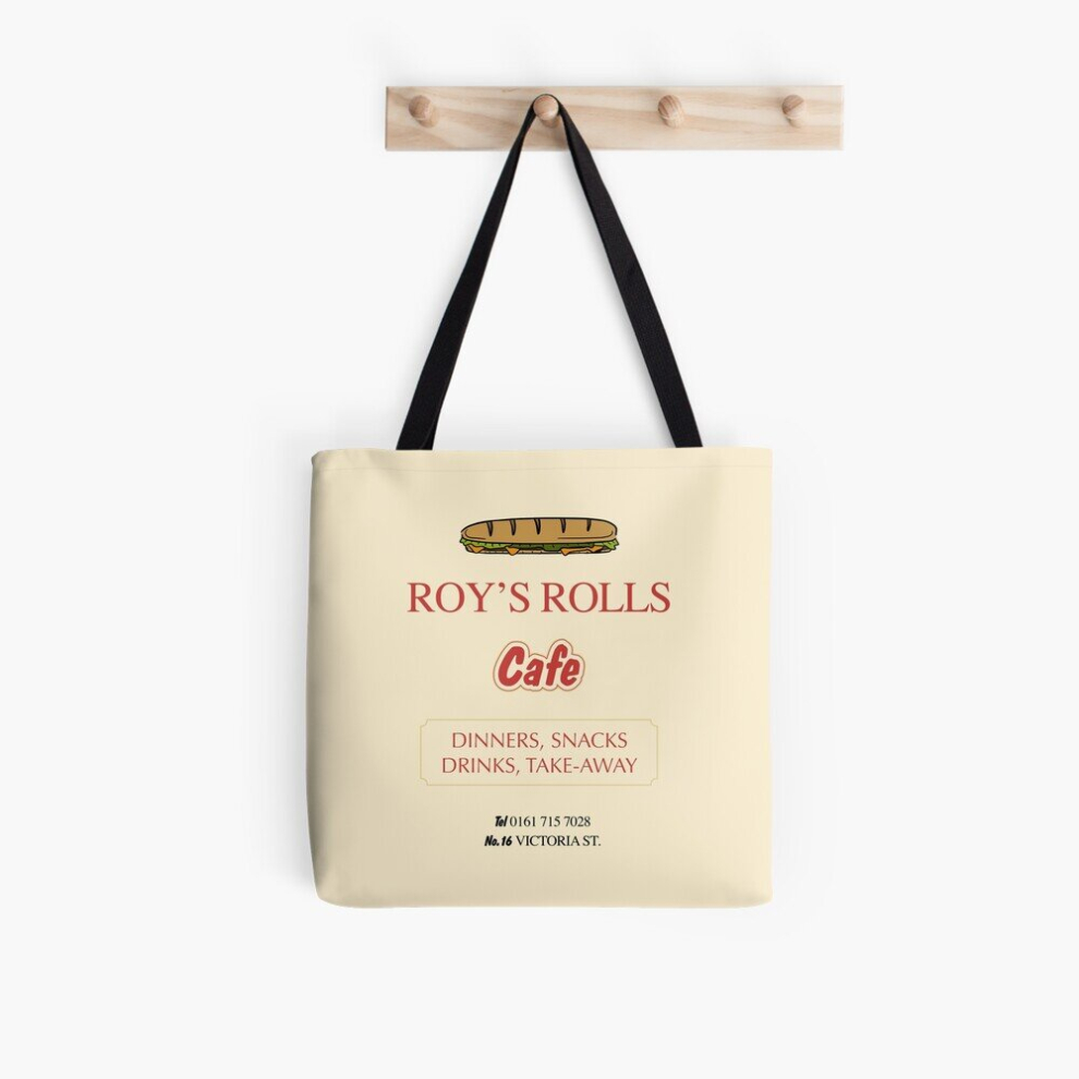 Tote Bags Roy's Rolls Cafe Grocery for School Library Gym