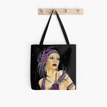 Tote Bags FLAPPER : Vintage 1930 Art Deco Print Grocery for School Library Gym