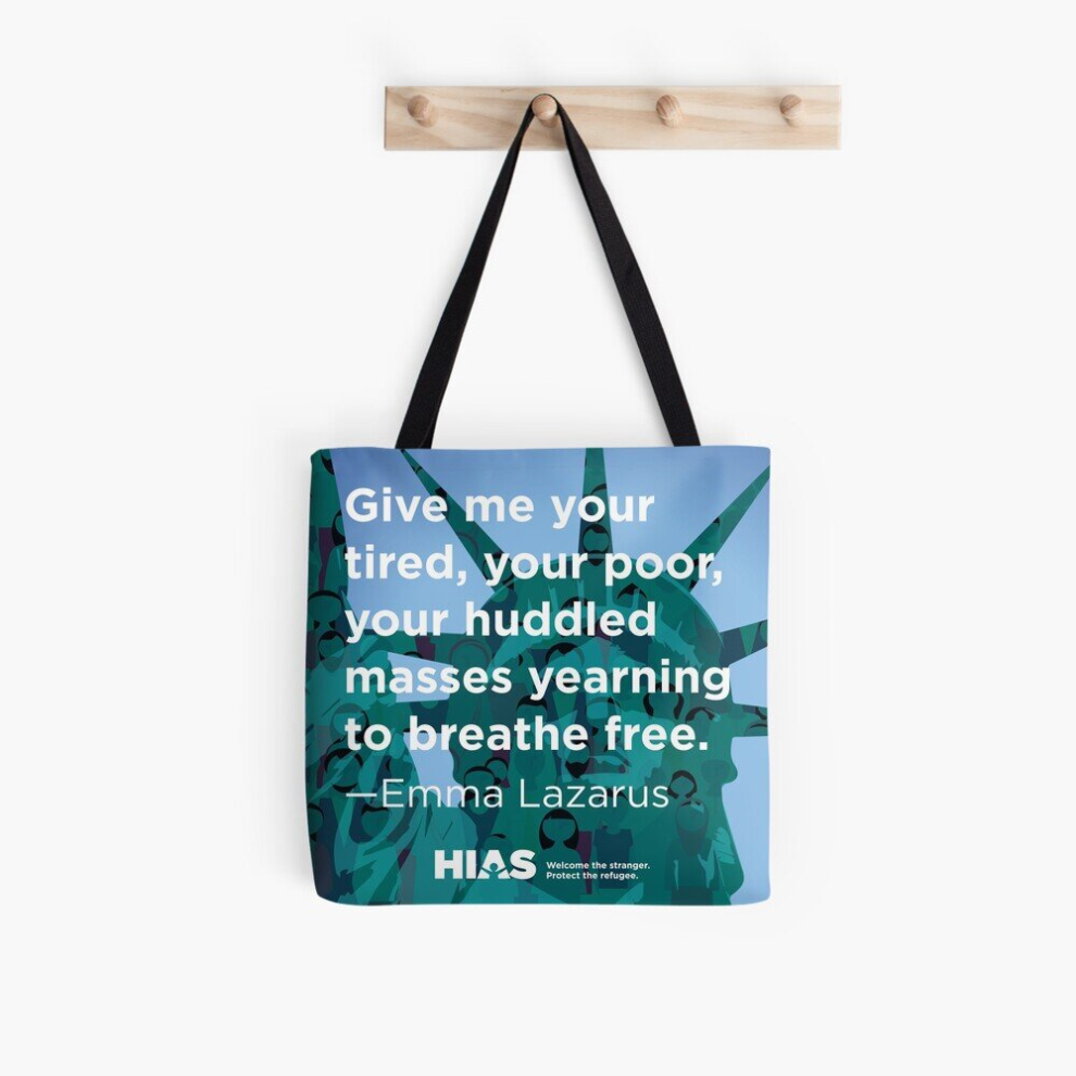 Bearlad Unisex Tote Bags Hias Statue Of Liberty Tote With Emma Lazarus Quote Grocery For School Library Gym