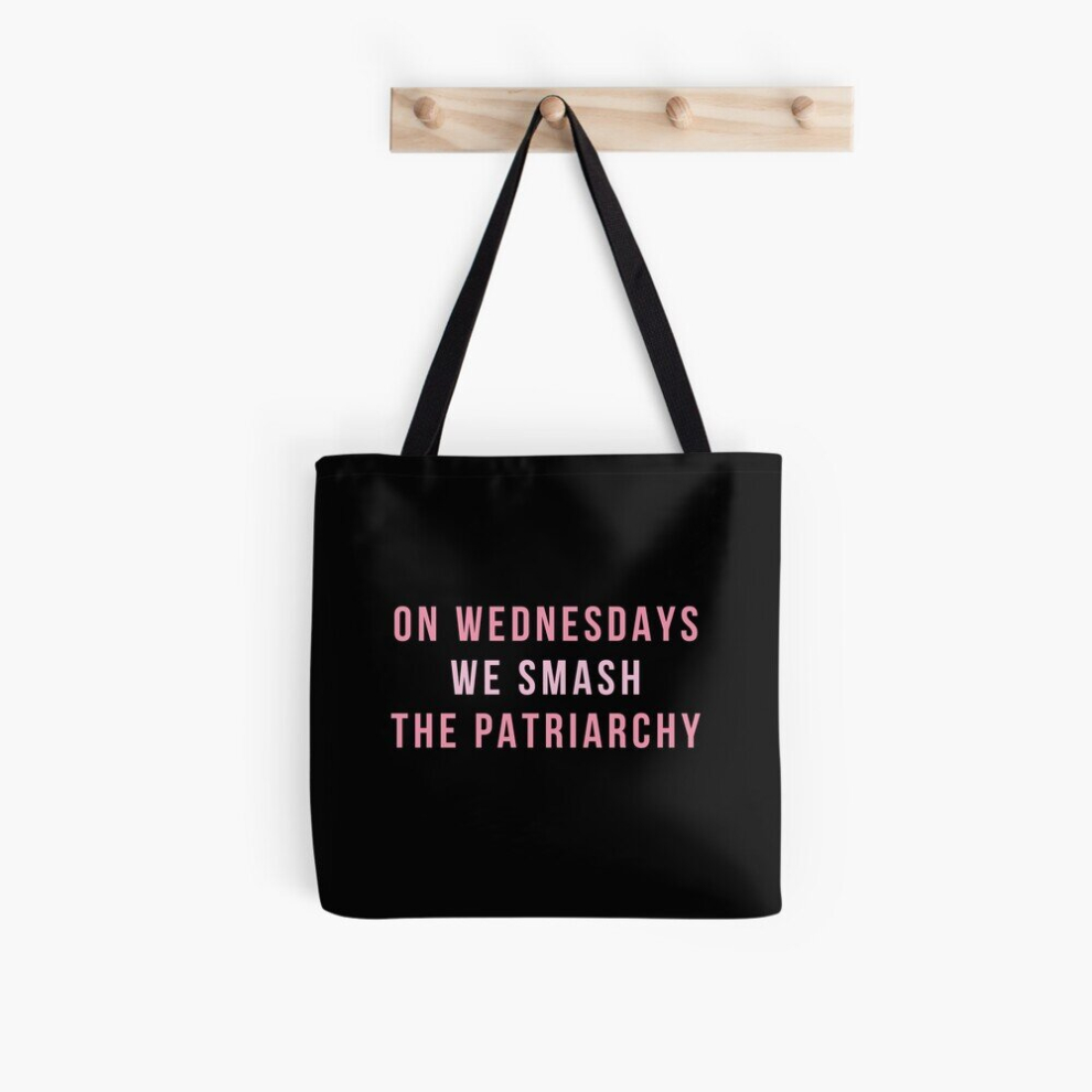 Bearlad Unisex Tote Bags On Wednesdays We Smash The Patriarchy Grocery For School Library Gym