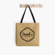 David's Shop Tote Bags: Reusable 100% Polyester, Double-Sided Prints, 16.3x17.3 in, for School, Gym, Shopping & Beach