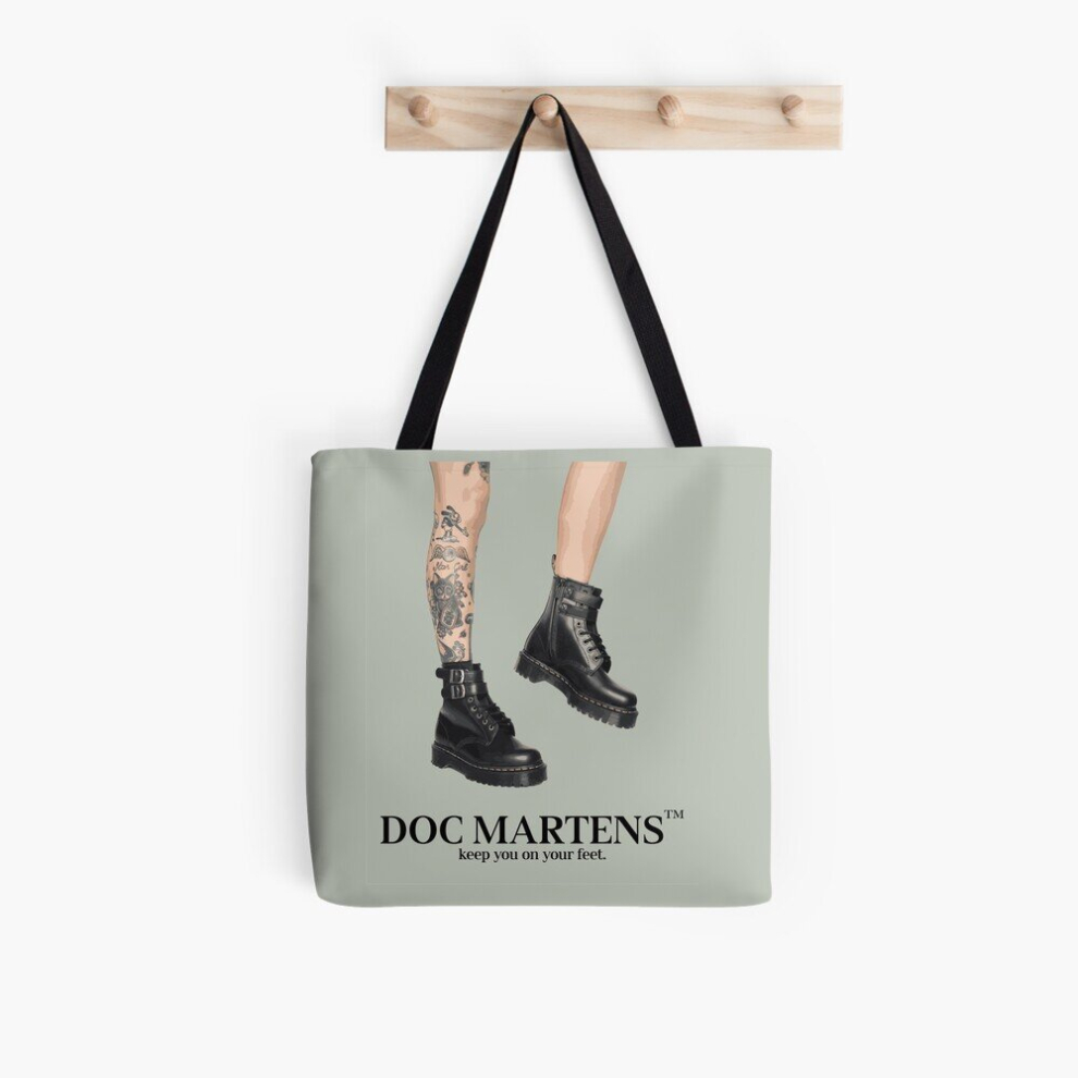 Bearlad Tote Bags Vintage Doc Martens Grocery For School Library Gym