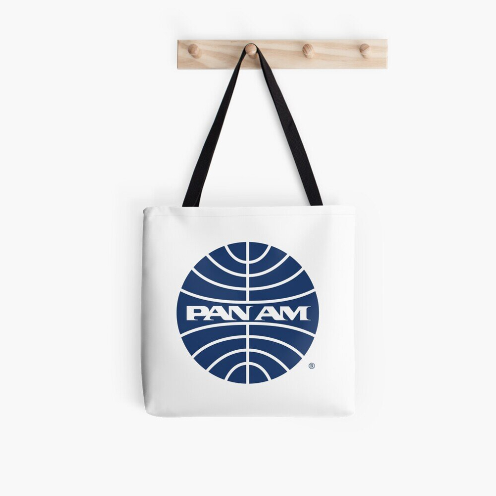 Tote Bags Pan Am Mid 1950s Globe Inverted Grocery for School Library Gym