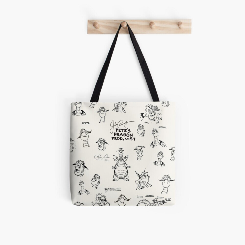 Tote Bags Pete's Dragon Sketches Grocery for School Library Gym
