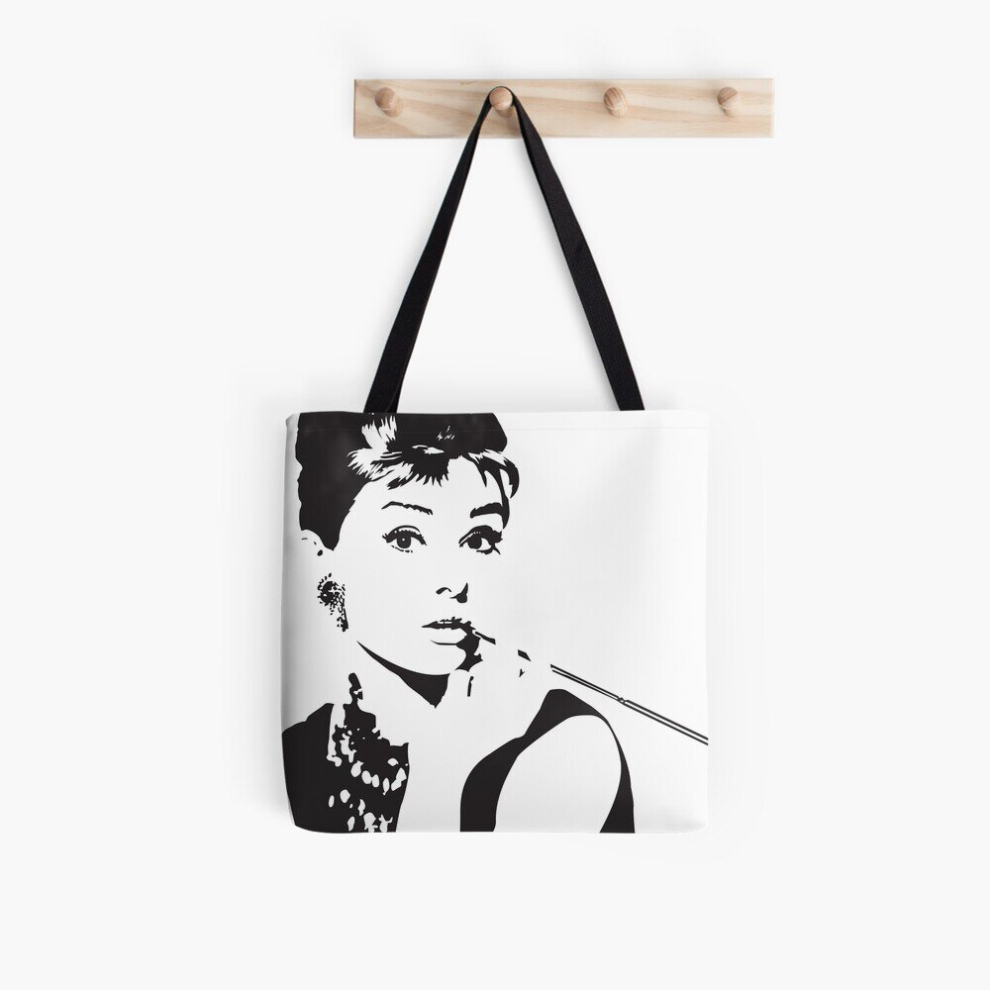 Tote Bags Audrey Hepburn Grocery for School Library Gym