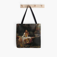 Tote Bags The Lady of Shalott - John William Waterhouse Grocery for School Library Gym