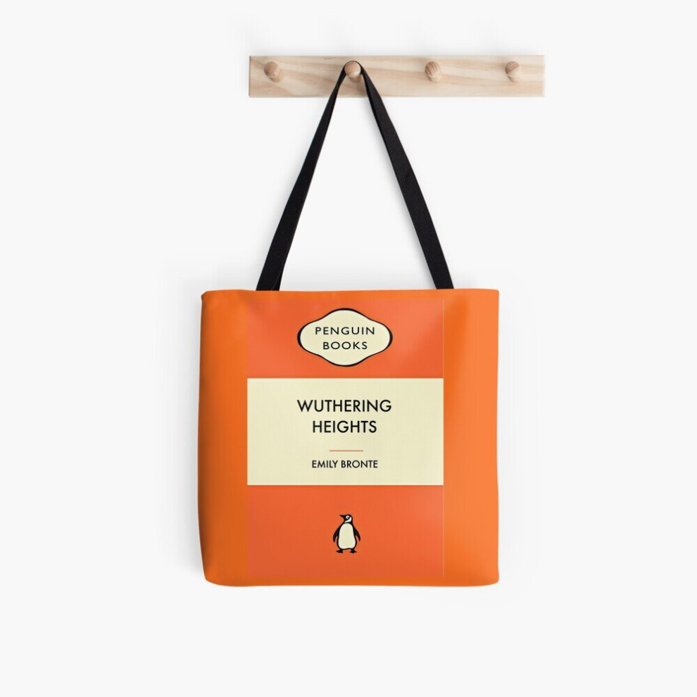 Tote Bags Wuthering Heights by Emily Bronte Penguin Book Artwork Grocery for School Library Gym
