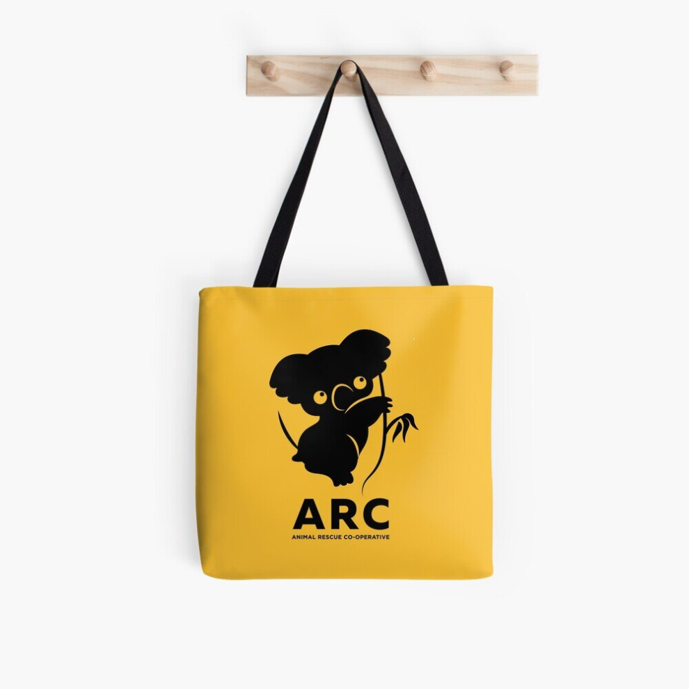 Bearlad Unisex Yellow Tote Bags Katie The Arc Koala - We Are Working Hard For You Little One - In Grocery For School Library Gym