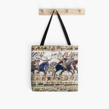 Tote Bags THE BAYEUX TAPESTRY ,BATTLE OF HASTINGS ,NORMAN KNIGHTS HORSEBACK Grocery for School Library Gym