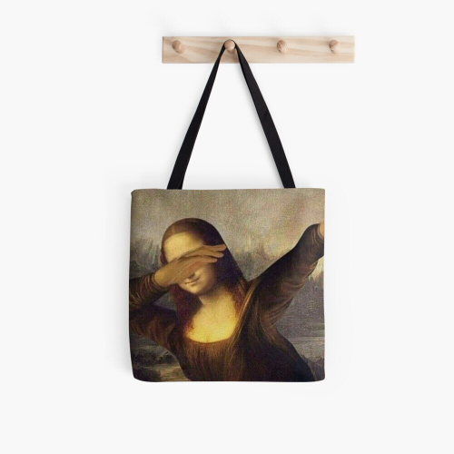 Tote Bags mona lisa DABBING DAB [*THE ORIGINAL*] Grocery for School ...